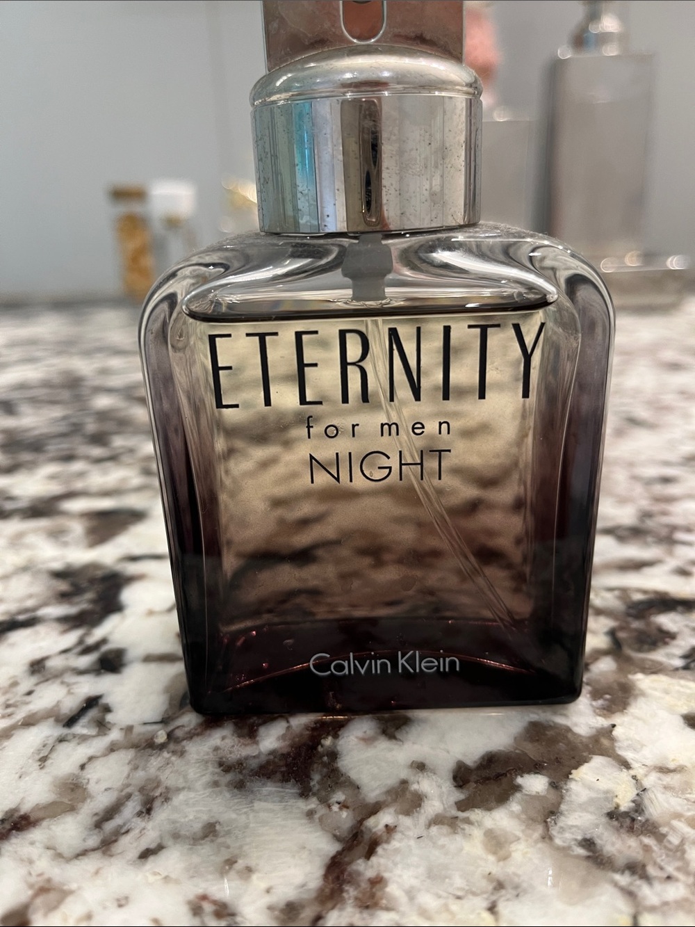 Calvin Klein Eternity Night for Men - Smoky Brown and Silver Bottle